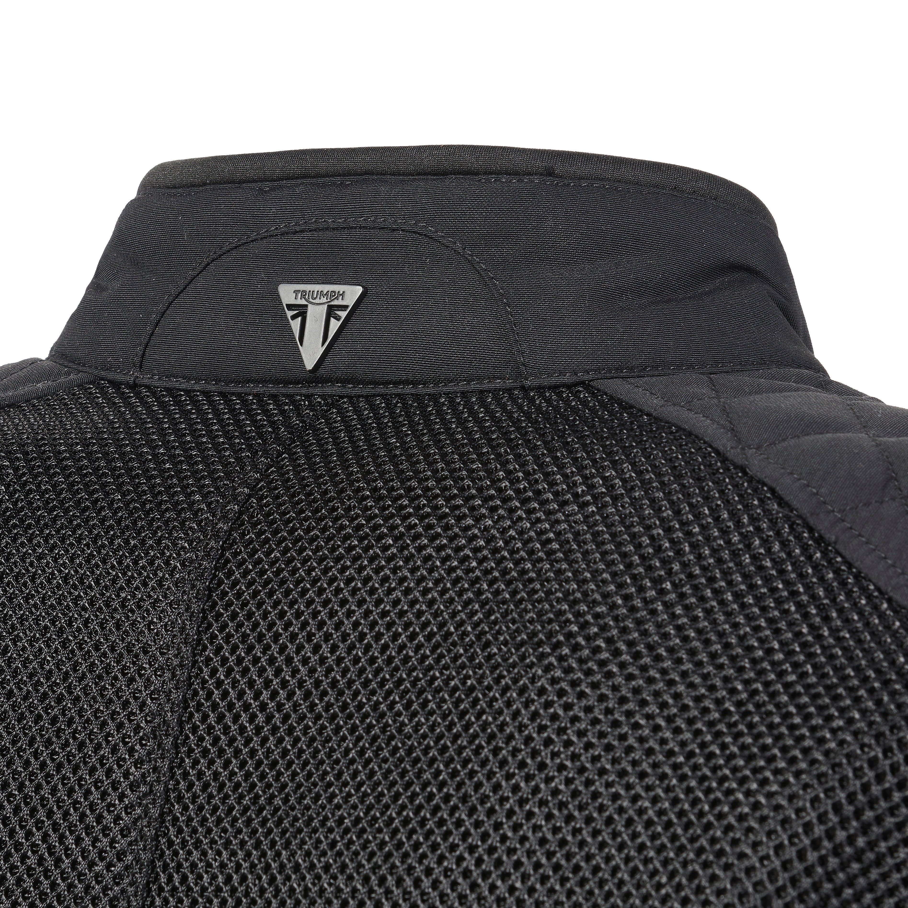 Triumph Mens Braddan Retro Mesh Jacket Black & Gold - Image 6