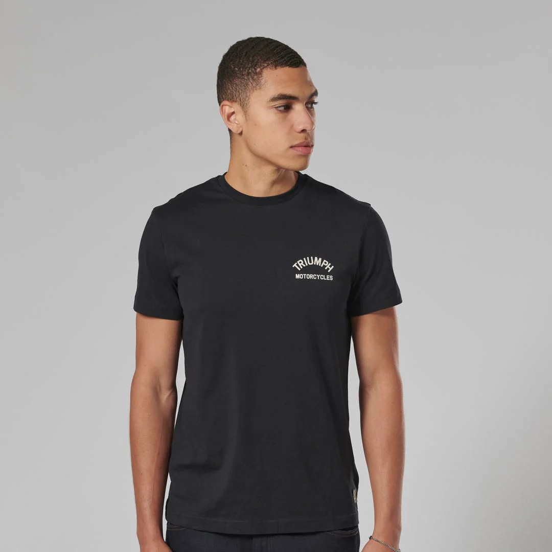 Triumph Mens Castle T Shirt - Black - Image 8
