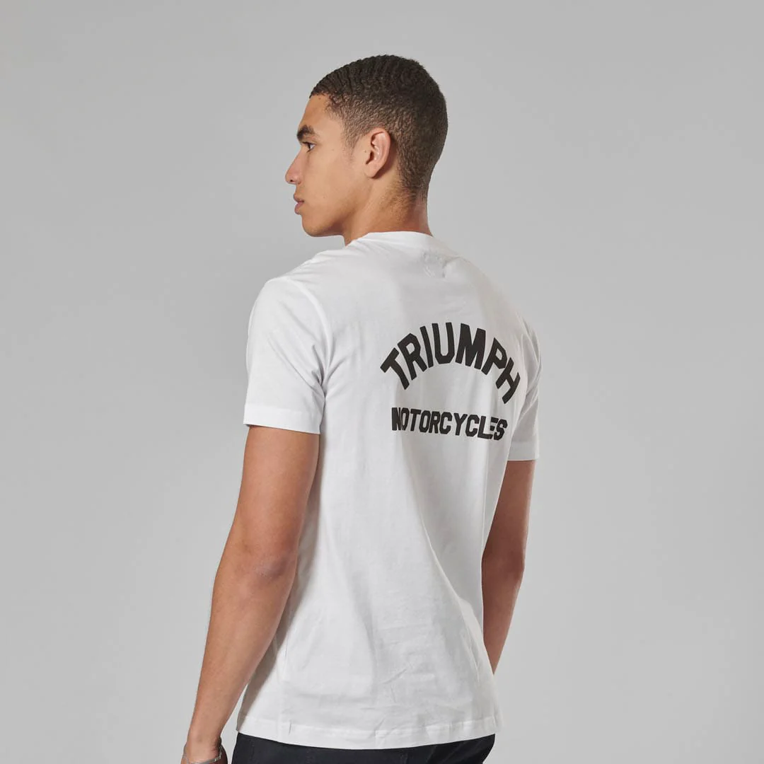 Triumph Mens Ditchling T Shirt - White - Image 6