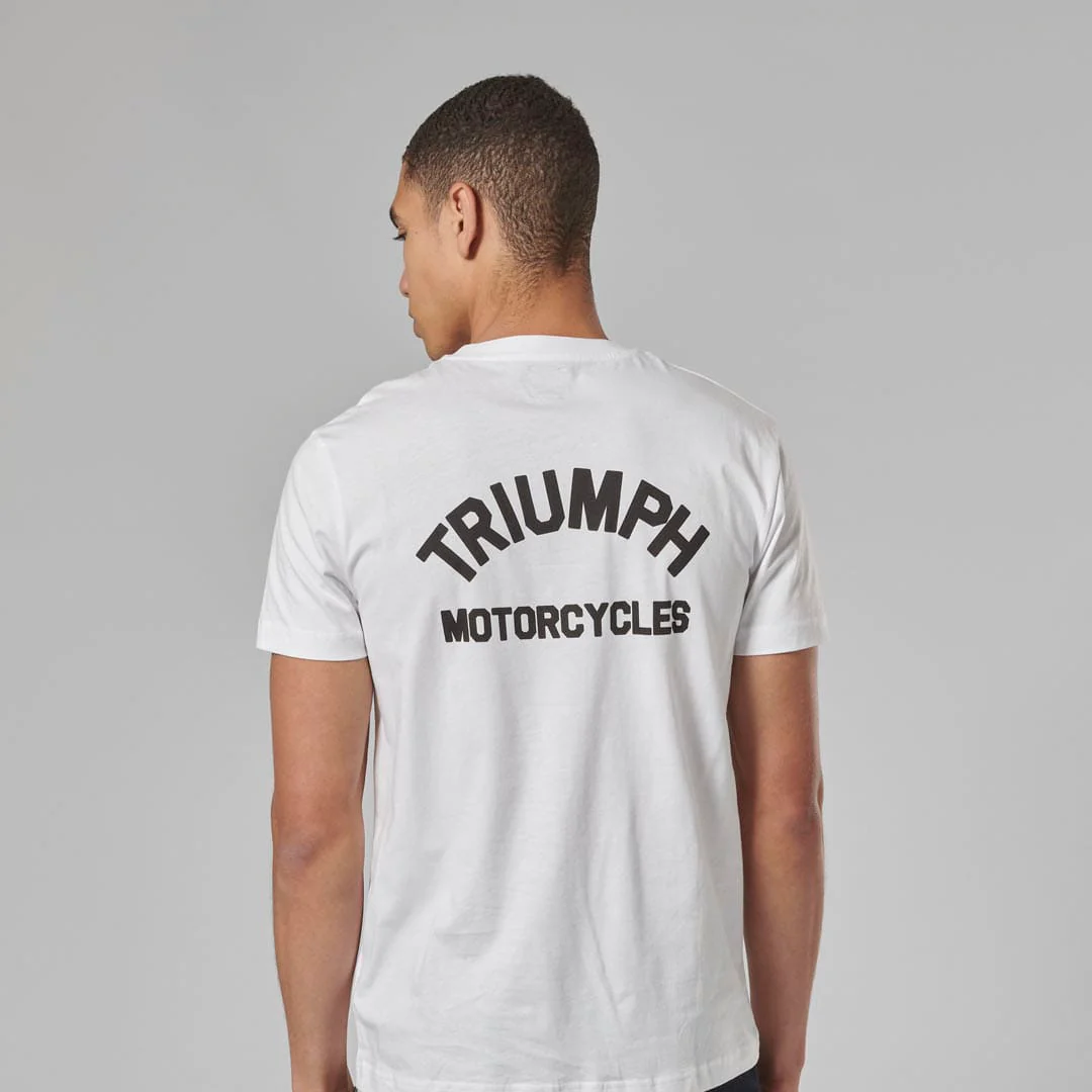 Triumph Mens Ditchling T Shirt - White - Image 7