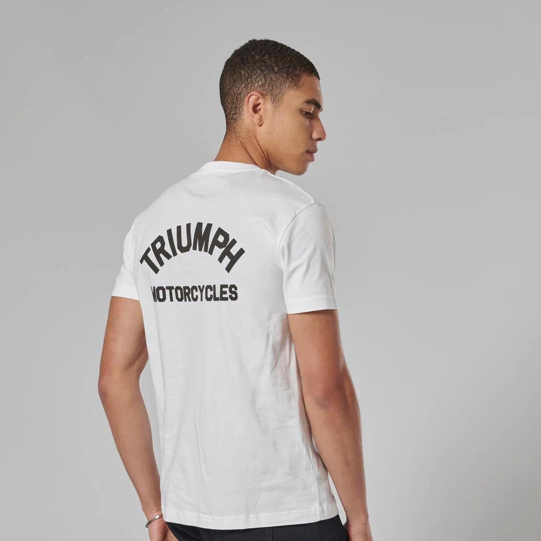 Triumph Mens Ditchling T Shirt - White - Image 8