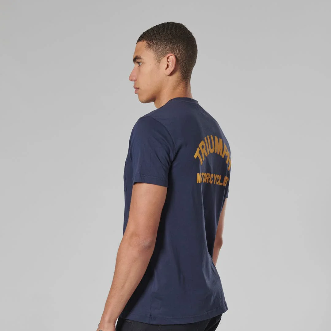 Triumph Mens Ditchling T Shirt - Navy - Image 6