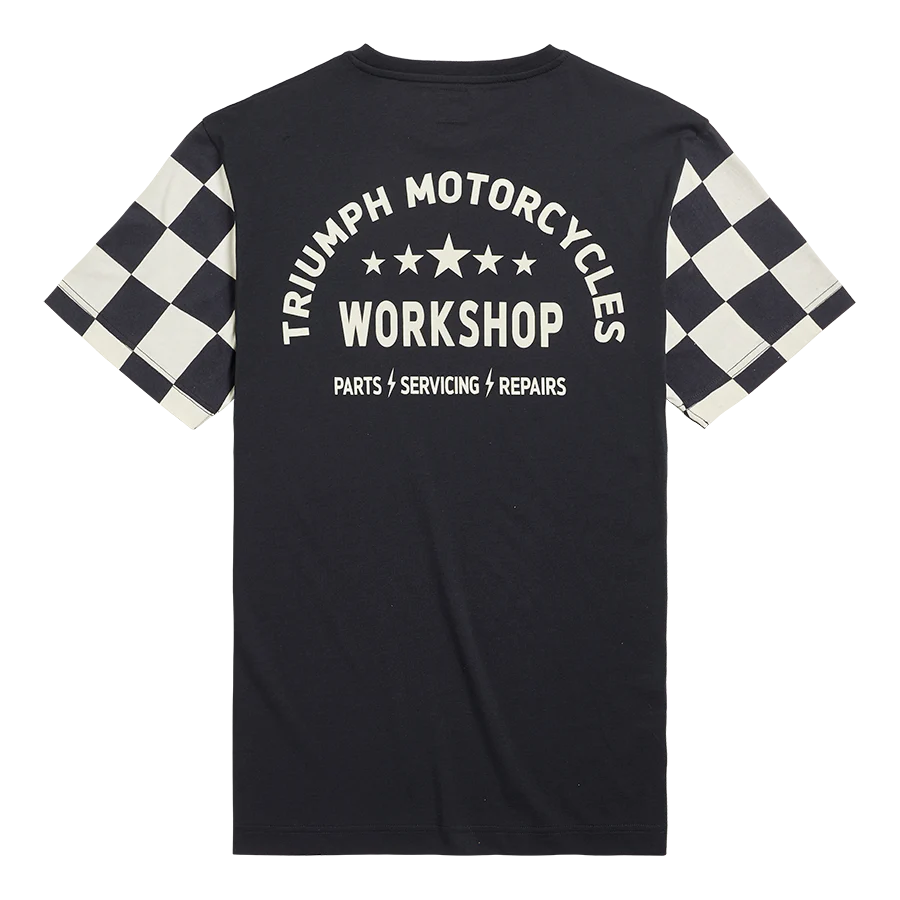 Triumph Mens Preston Black & Bone T Shirt - Image 2