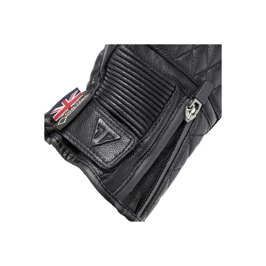 Triumph Mens Raven Gore-Tex® Leather Gloves Black - Image 3
