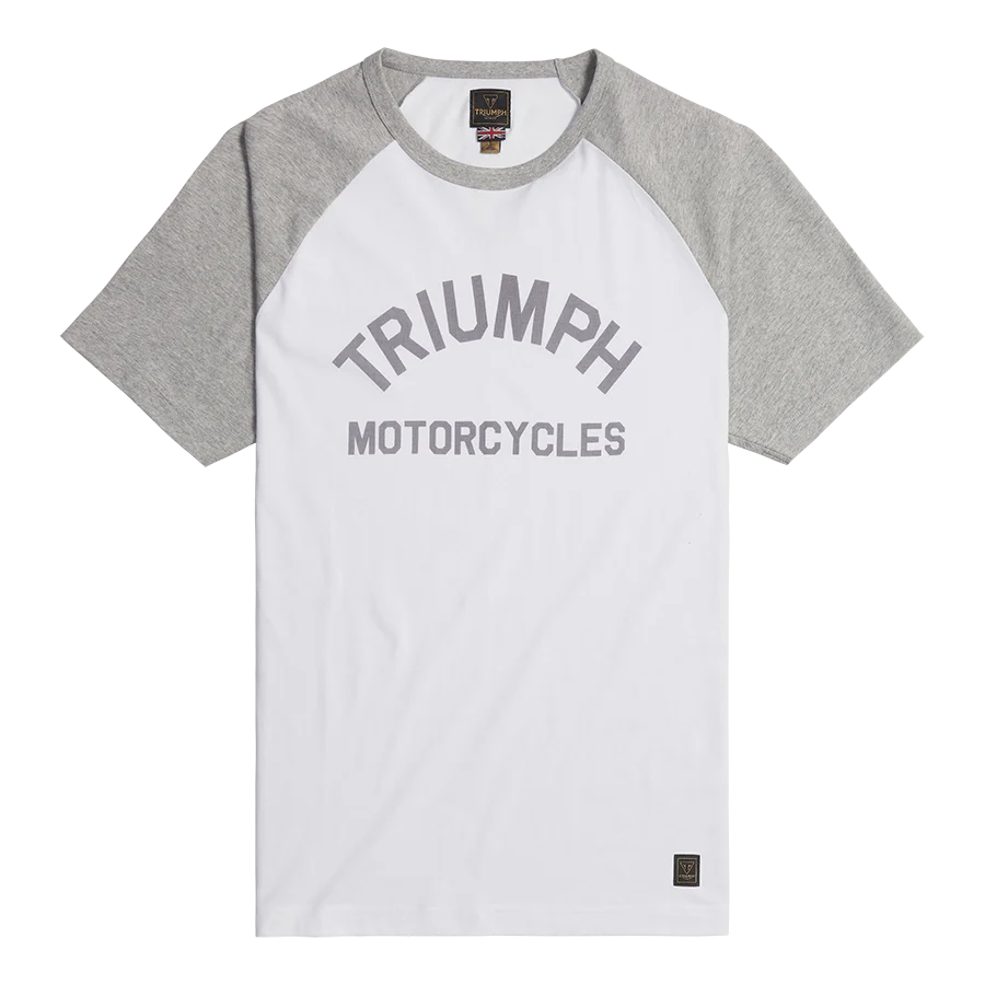 Triumph Mens Saltern White & Grey T Shirt